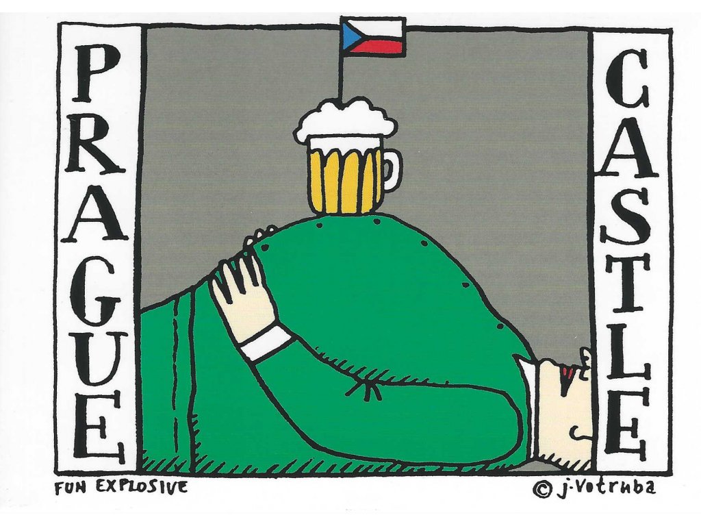14303 3 pohlednice pivo prague castle